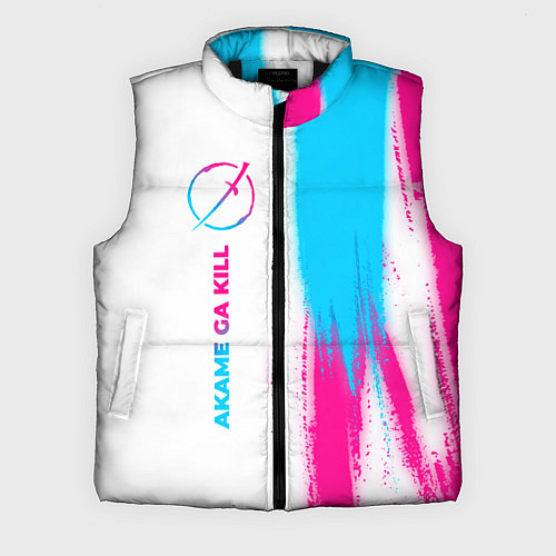 Мужской жилет Akame ga Kill neon gradient style: по-вертикали / 3D-Черный – фото 1