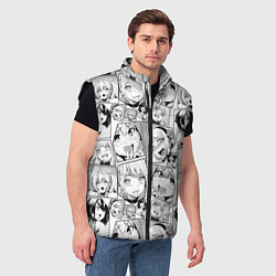 Мужской жилет Anime hentai ahegao, цвет: 3D-черный — фото 2
