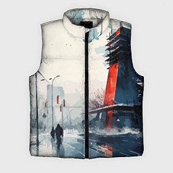 Мужской жилет Наш город - коллекция Бело-сине-красный - Хуф и Ся, цвет: 3D-светло-серый