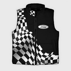 Мужской жилет Ford racing flag, цвет: 3D-черный