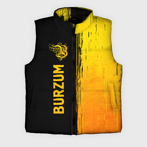 Мужской жилет Burzum - gold gradient: по-вертикали / 3D-Черный – фото 1