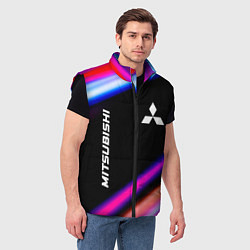 Мужской жилет Mitsubishi speed lights, цвет: 3D-черный — фото 2