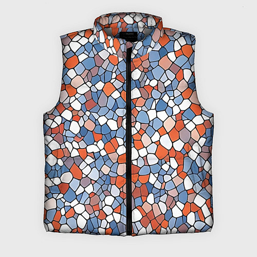 Мужской жилет Красочная мозаика / 3D-Светло-серый – фото 1