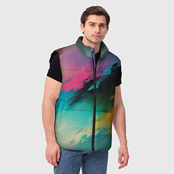 Мужской жилет Абстрактный туман, цвет: 3D-черный — фото 2