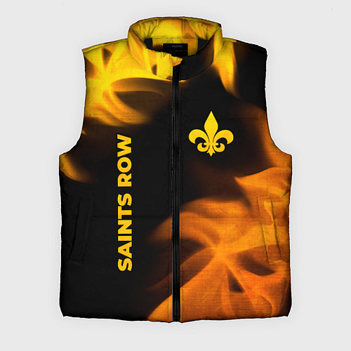 Мужской жилет Saints Row - gold gradient: надпись, символ / 3D-Черный – фото 1