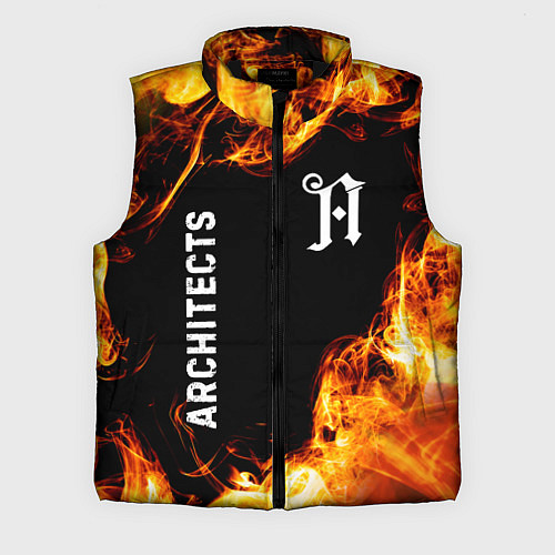 Мужской жилет Architects и пылающий огонь / 3D-Черный – фото 1