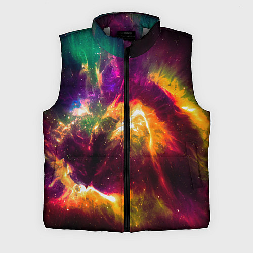 Мужской жилет Небула в космосе разноцветная - нейронная сеть / 3D-Светло-серый – фото 1