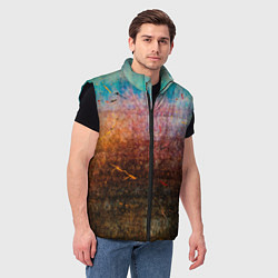 Мужской жилет Разноцветные тени и краски, цвет: 3D-черный — фото 2