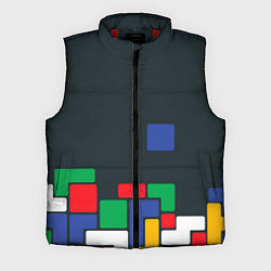 Мужской жилет Падающий блок тетрис, цвет: 3D-красный