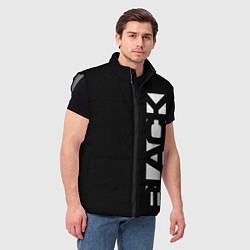 Мужской жилет Black minimalistik, цвет: 3D-светло-серый — фото 2