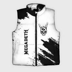 Мужской жилет Megadeth и рок символ на светлом фоне