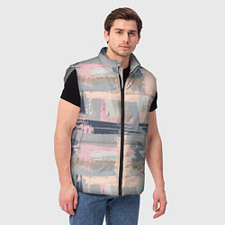 Мужской жилет Абстрактная пастель, цвет: 3D-светло-серый — фото 2