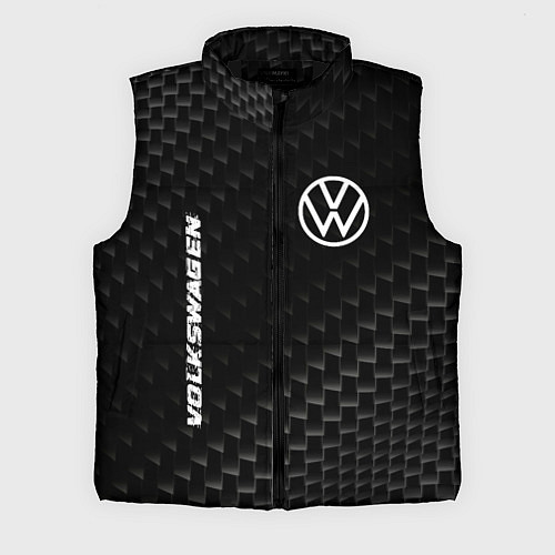 Мужской жилет Volkswagen карбоновый фон / 3D-Черный – фото 1