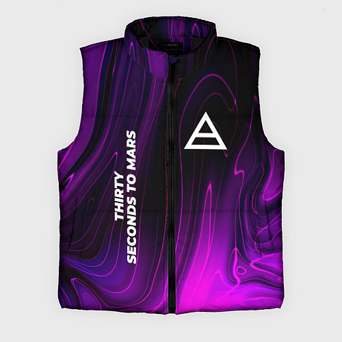 Мужской жилет Thirty Seconds to Mars violet plasma / 3D-Черный – фото 1