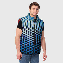 Мужской жилет Металическая текстура, цвет: 3D-красный — фото 2