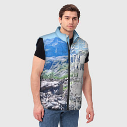 Мужской жилет Горы России, цвет: 3D-черный — фото 2