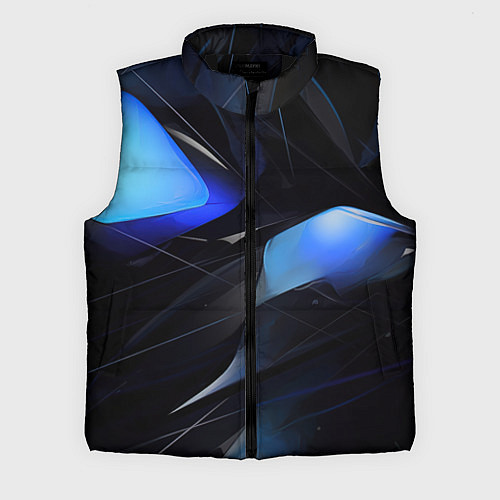 Мужской жилет Black blue elements / 3D-Черный – фото 1