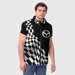 Мужской жилет Mazda racing flag, цвет: 3D-черный — фото 2