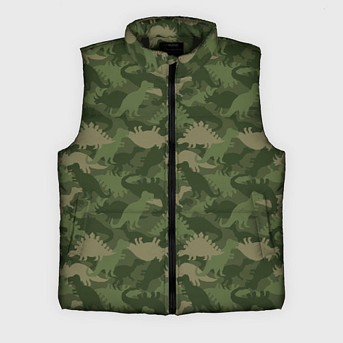 Мужской жилет Камуфляж из динозавров / 3D-Черный – фото 1
