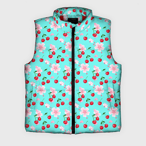 Мужской жилет Паттерн цветущая вишня / 3D-Красный – фото 1