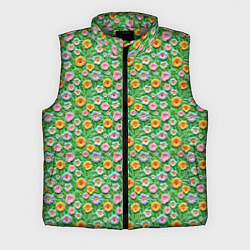 Мужской жилет Объемные текстурные цветочки, цвет: 3D-светло-серый