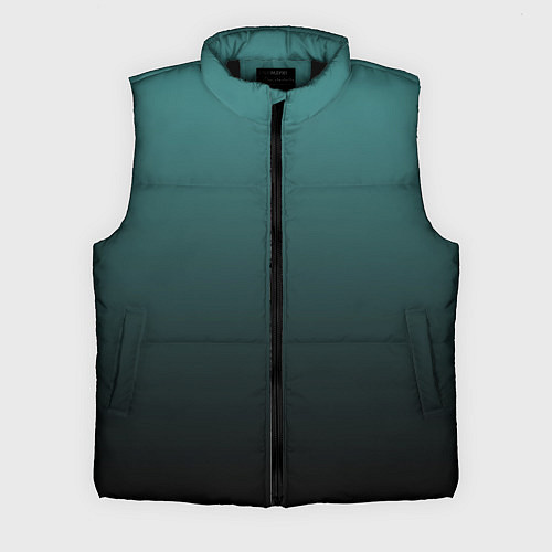 Мужской жилет Градиент зелено-черный / 3D-Черный – фото 1