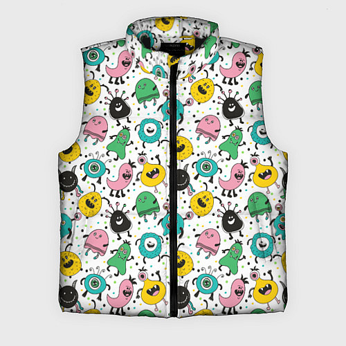 Мужской жилет Весёлые монстры / 3D-Черный – фото 1