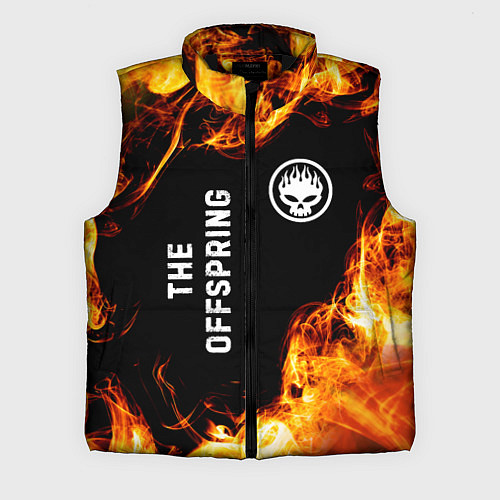 Мужской жилет The Offspring и пылающий огонь / 3D-Черный – фото 1