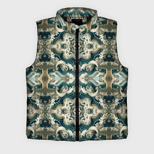 Мужской жилет Облачные волны / 3D-Черный – фото 1