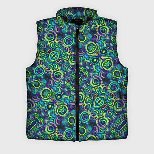 Мужской жилет Абстрактный психодел / 3D-Черный – фото 1