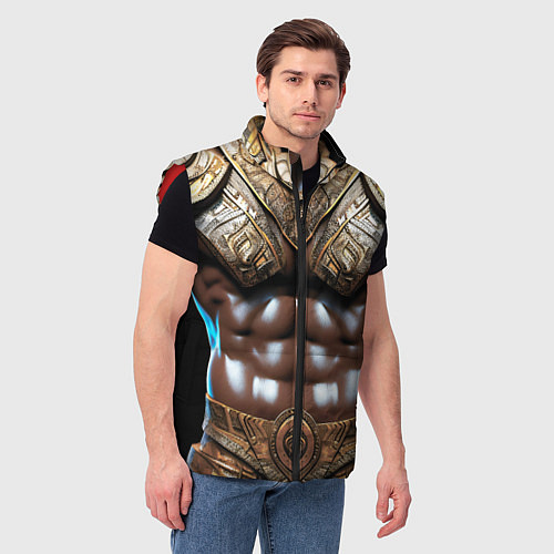 Мужской жилет Африканский воин / 3D-Красный – фото 3