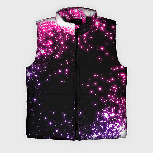 Мужской жилет Неоновые звезды - neon / 3D-Черный – фото 1