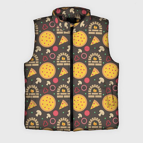Мужской жилет Пицца из печи / 3D-Черный – фото 1