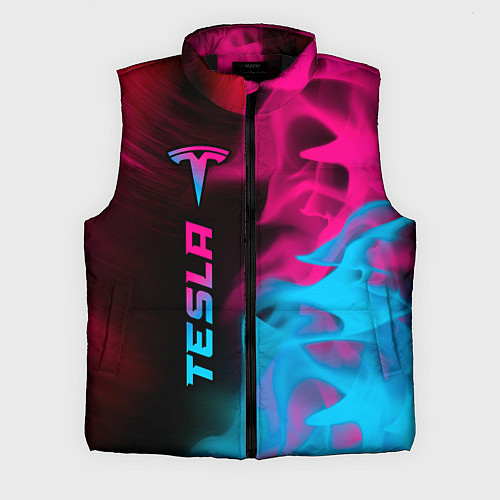 Мужской жилет Tesla - neon gradient: по-вертикали / 3D-Черный – фото 1