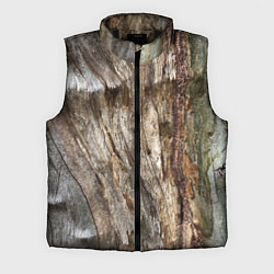 Мужской жилет Текстура коры дерева платана, цвет: 3D-черный