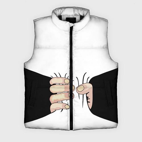 Мужской жилет Рука сжимает талию / 3D-Черный – фото 1