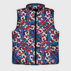 Мужской жилет Красно-сине-белые цветы