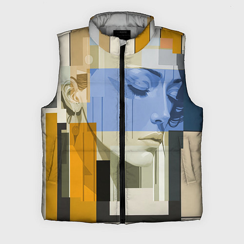 Мужской жилет Незнакомка в квадрате / 3D-Светло-серый – фото 1