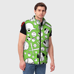 Мужской жилет Мир бейсбола, цвет: 3D-красный — фото 2