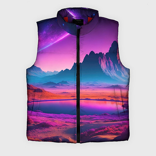 Мужской жилет Лиловая планета / 3D-Красный – фото 1