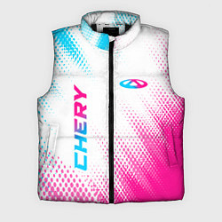 Мужской жилет Chery neon gradient style: надпись, символ