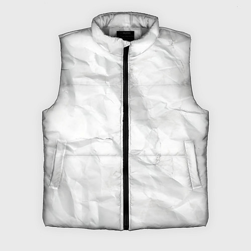 Мужской жилет Мятая бумага - текстура / 3D-Светло-серый – фото 1