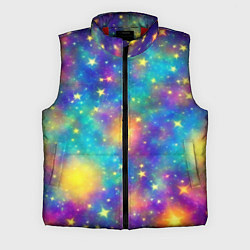 Мужской жилет Звездный космос, сияющий волшебством, цвет: 3D-красный