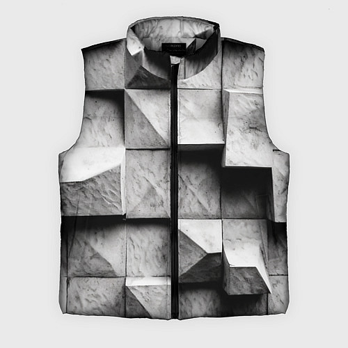 Мужской жилет Каменные плиты и обман зрения / 3D-Светло-серый – фото 1
