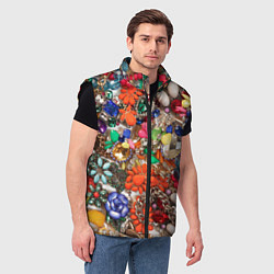 Мужской жилет Камни и драгоценности, цвет: 3D-черный — фото 2