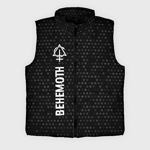 Мужской жилет Behemoth glitch на темном фоне: по-вертикали / 3D-Черный – фото 1