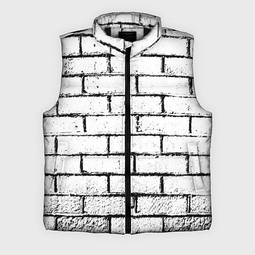 Мужской жилет White wall / 3D-Черный – фото 1