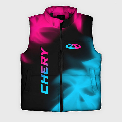 Мужской жилет Chery - neon gradient: надпись, символ / 3D-Черный – фото 1
