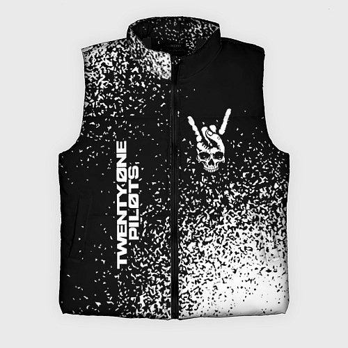 Мужской жилет Twenty One Pilots и рок символ на темном фоне / 3D-Черный – фото 1