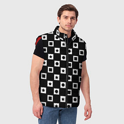 Мужской жилет Геометрические узоры, цвет: 3D-красный — фото 2